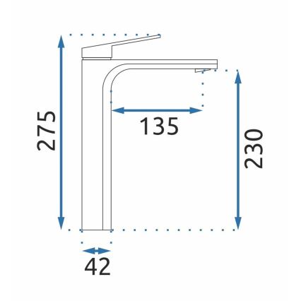 REA-B4895 - Umývadlová batéria MARCO 27,5 cm brúsená zlatá