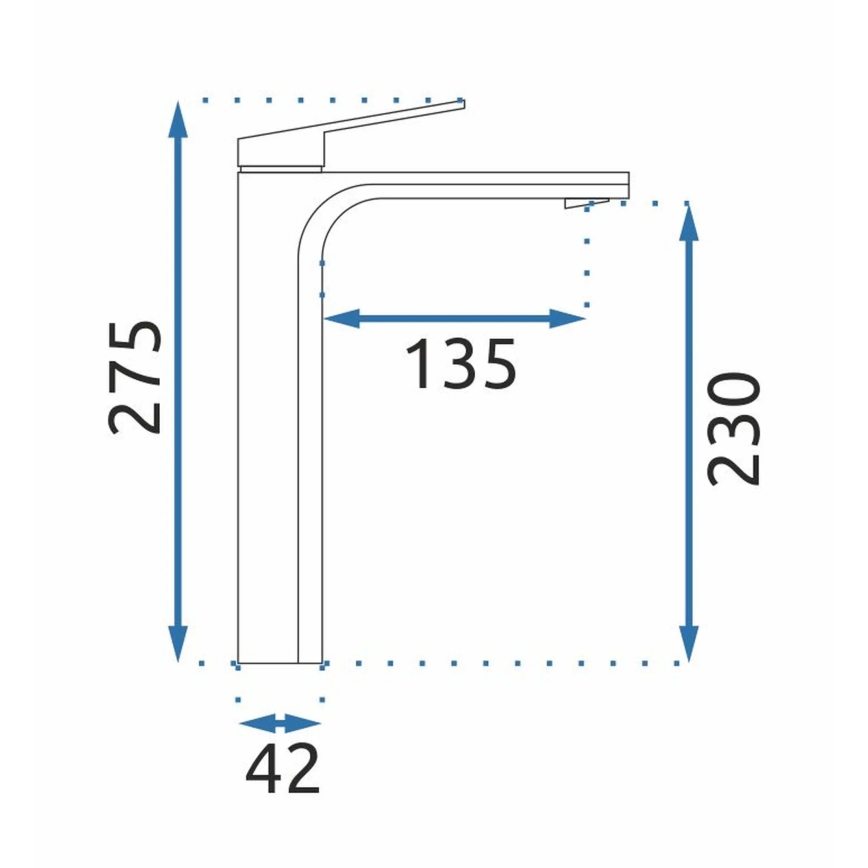 REA-B4895 - Umývadlová batéria MARCO 27,5 cm brúsená zlatá