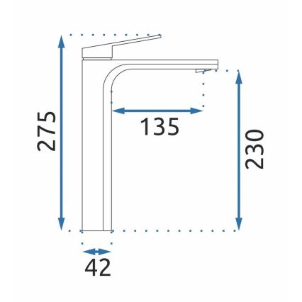 REA-B4896 - Umývadlová batéria MARCO 27,5 cm čierna