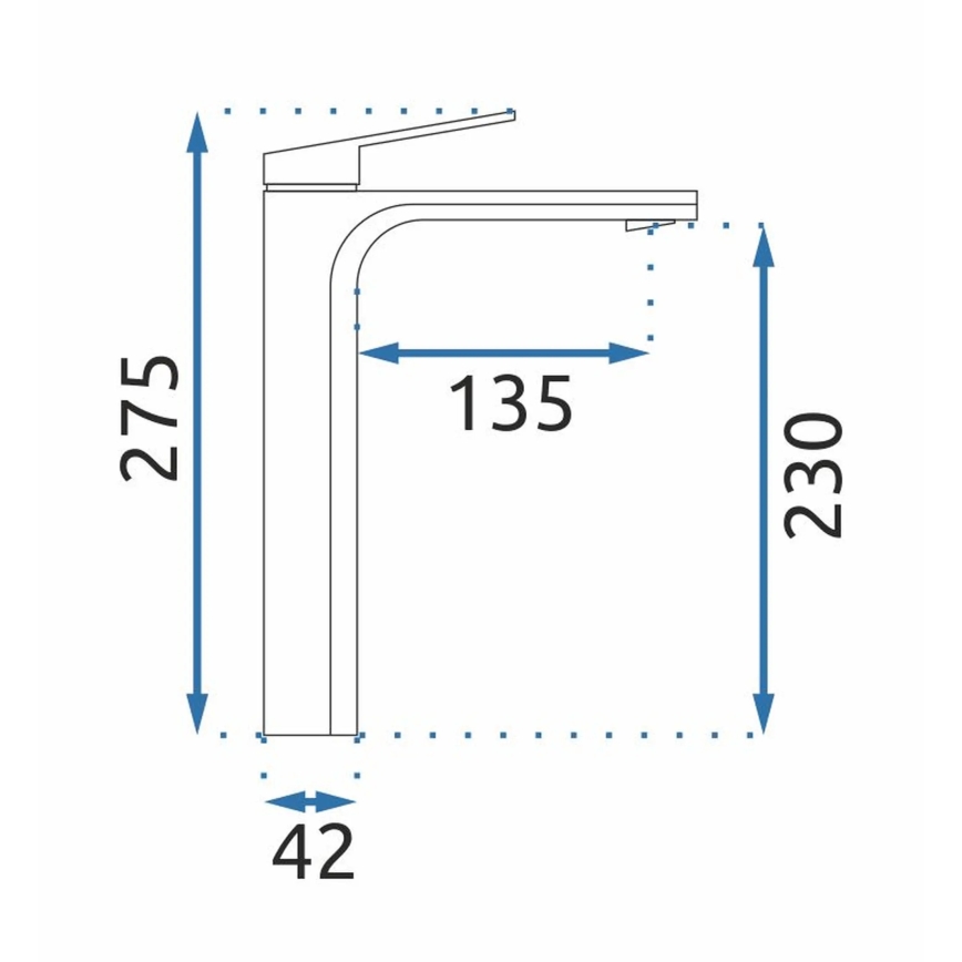 REA-B4896 - Umývadlová batéria MARCO 27,5 cm čierna