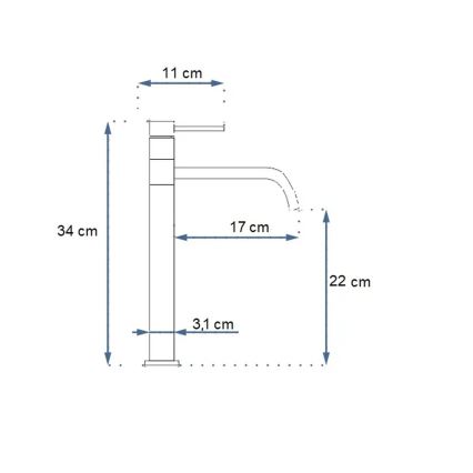 REA-B5002 - Umývadlová batéria LUGANO 34 cm zlatá