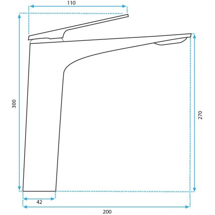 REA-B5060 - Umývadlová batéria AVALON 30 cm lesklý chróm