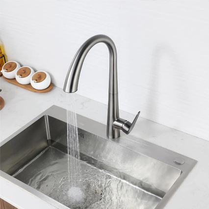 REA-B5314 - Drezová batéria s vysúvacou sprškou ROSS 43 cm nikel