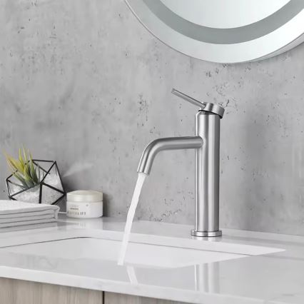 REA-B5324 - Umývadlová batéria CLIF 20,5 cm brúsená oceľ