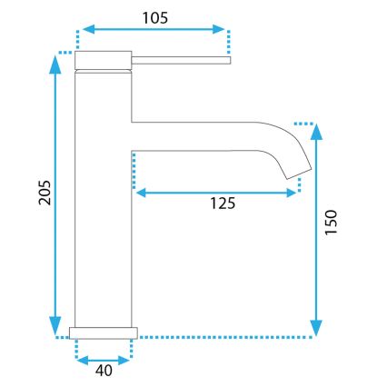 REA-B5324 - Umývadlová batéria CLIF 20,5 cm brúsená oceľ