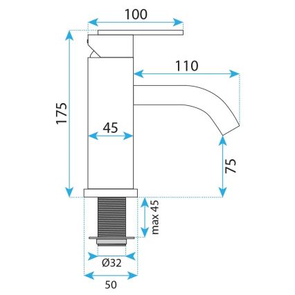 REA-B5505 - Umývadlová batéria ONTARIO 17,5 cm brúsené zlato