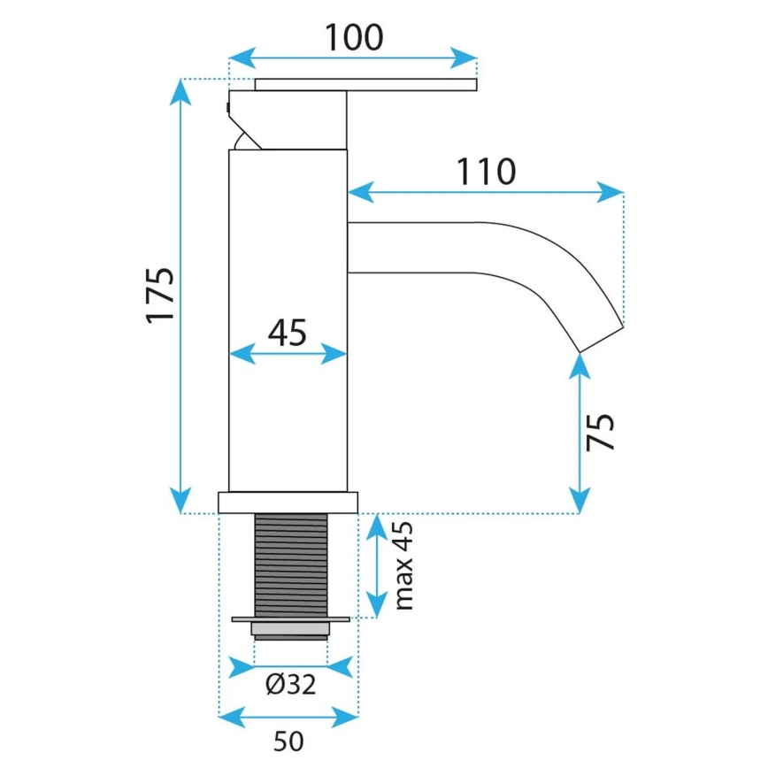 REA-B5505 - Umývadlová batéria ONTARIO 17,5 cm brúsené zlato
