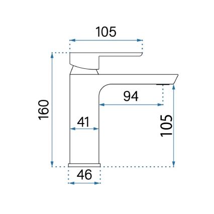 REA-B6410 - Umývadlová batéria ARGUS 16 cm brúsené zlato