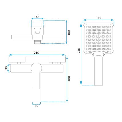 REA-B6414 - Vaňová súprava s batériou ARGUS, brúsené zlato