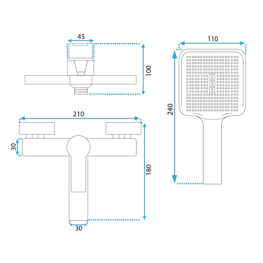 REA-B6414 - Vaňová súprava s batériou ARGUS, brúsené zlato