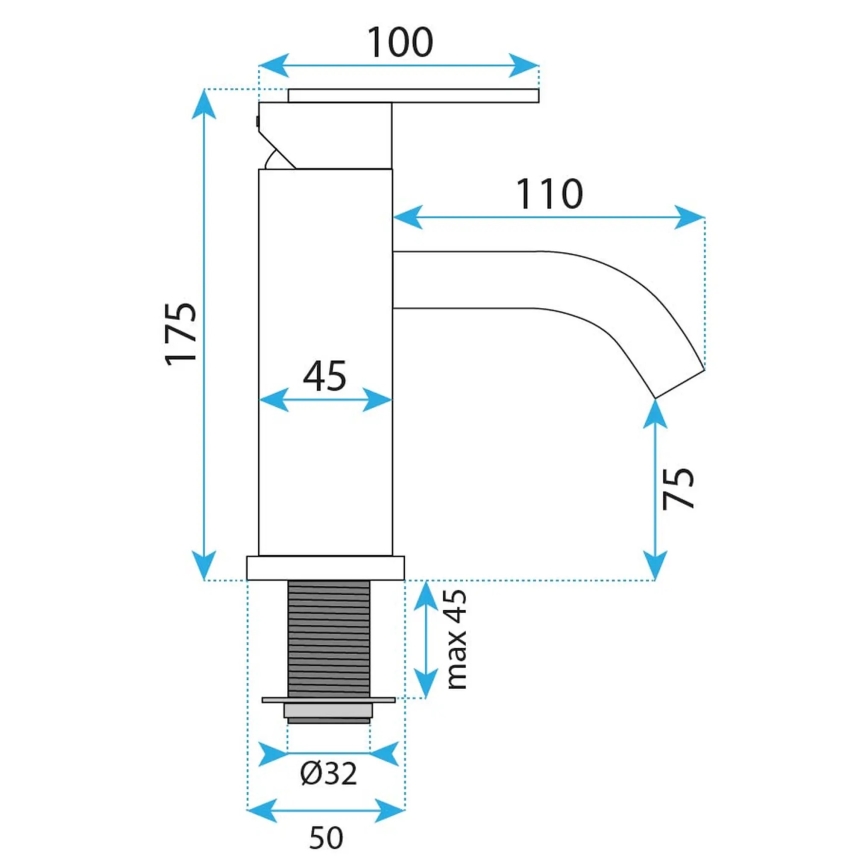 REA-B6444 - Umývadlová batéria FOSTER 18,2 cm zlatá