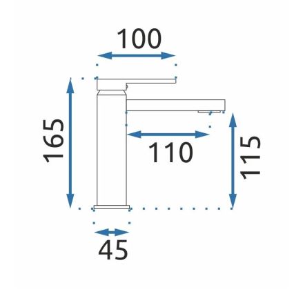 REA-B6555 - Umývadlová batéria VERSO 16,5 cm brúsené zlato