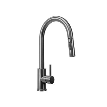 REA-B7437 - Drezová batéria s vysúvnou sprchou FRESH 45 cm titánová