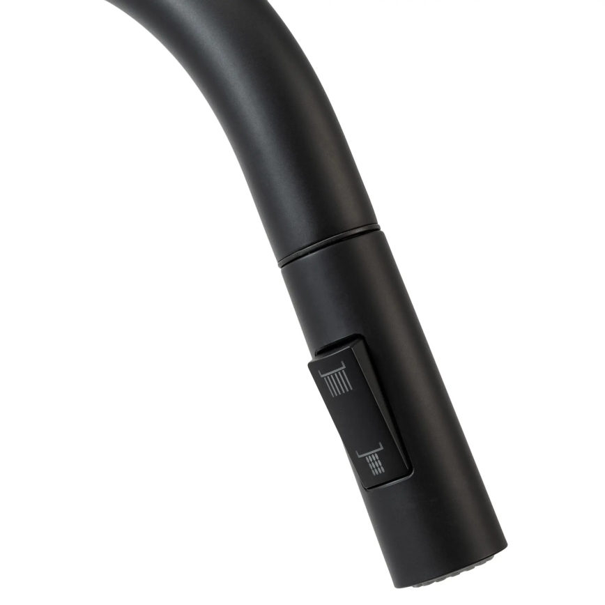 REA-B7564 - Drezová batéria s výsuvnou sprškou a filtráciou ECO FRESH 37,5 cm matná čierna