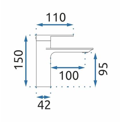 REA-B7960 - Umývadlová batéria STORM 15 cm, brúsené zlato