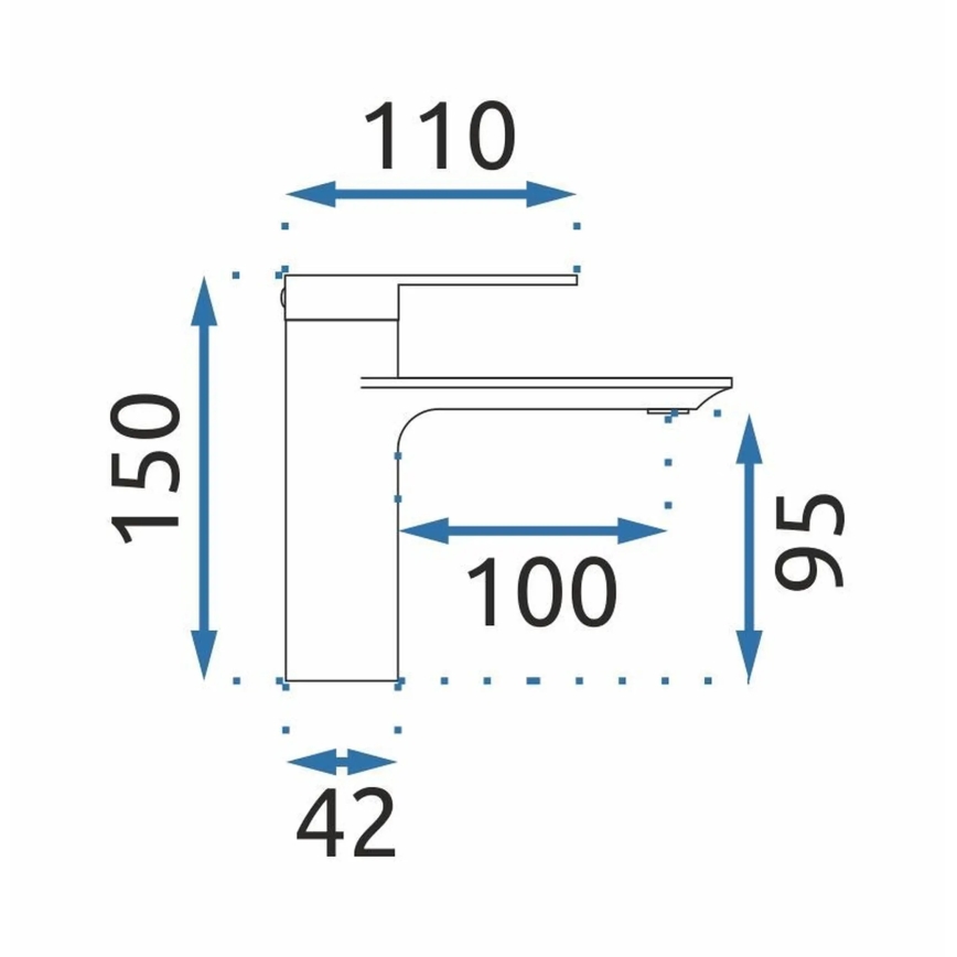 REA-B7960 - Umývadlová batéria STORM 15 cm, brúsené zlato
