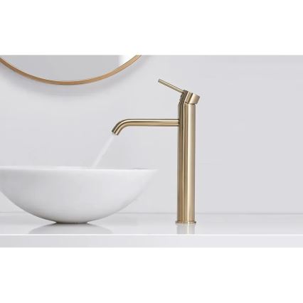 REA-B9409 - Umývadlová batéria LUNGO 28 cm zlatá