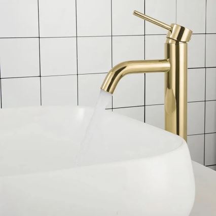 REA-B9409 - Umývadlová batéria LUNGO 28 cm zlatá