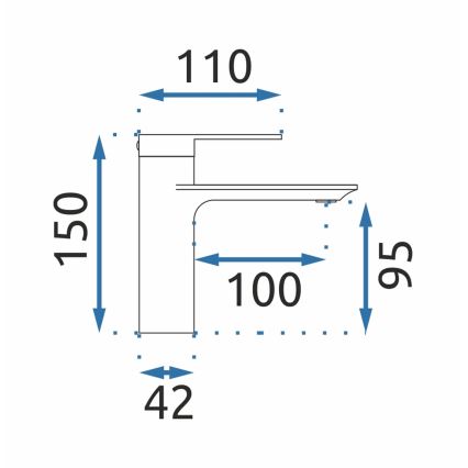 REA-B9981 - Umývadlová batéria STORM 15 cm zlatá