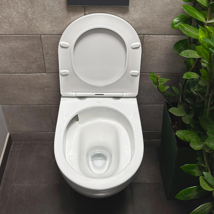 REA-C1259 - Závesné WC s WC sedátkom CARLO MINI TORNADO RIMLESS keramika/lesklá biela