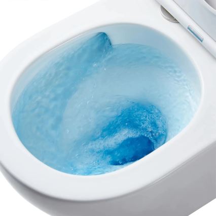 REA-C1259 - Závesné WC s WC sedátkom CARLO MINI TORNADO RIMLESS keramika/lesklá biela