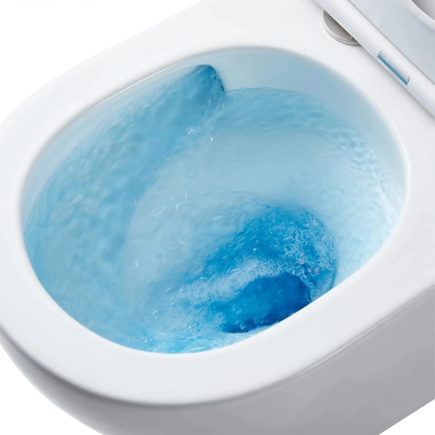 REA-C1259 - Závesné WC s WC sedátkom CARLO MINI TORNADO RIMLESS keramika/lesklá biela