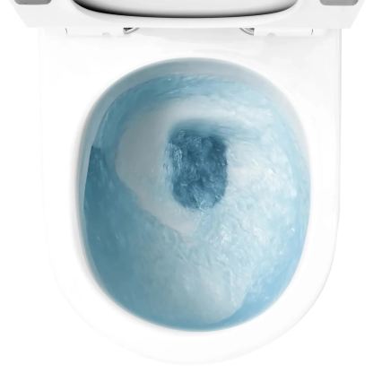 REA-C1259 - Závesné WC s WC sedátkom CARLO MINI TORNADO RIMLESS keramika/lesklá biela