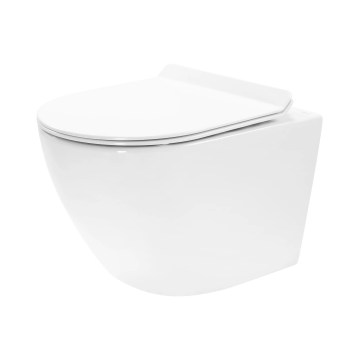 REA-C1400 - Závesné WC s toaletným sedátkom CARTER RIMLESS keramika/biela
