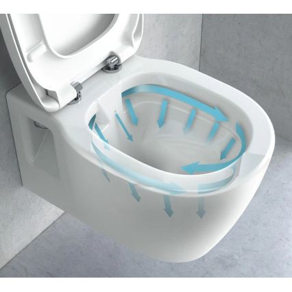 REA-C1400 - Závesné WC s toaletným sedátkom CARTER RIMLESS keramika/biela