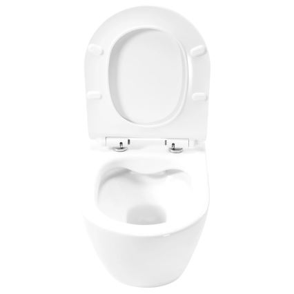 REA-C1400 - Závesné WC s toaletným sedátkom CARTER RIMLESS keramika/biela
