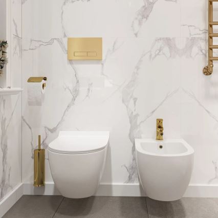 REA-C1400 - Závesné WC s toaletným sedátkom CARTER RIMLESS keramika/biela