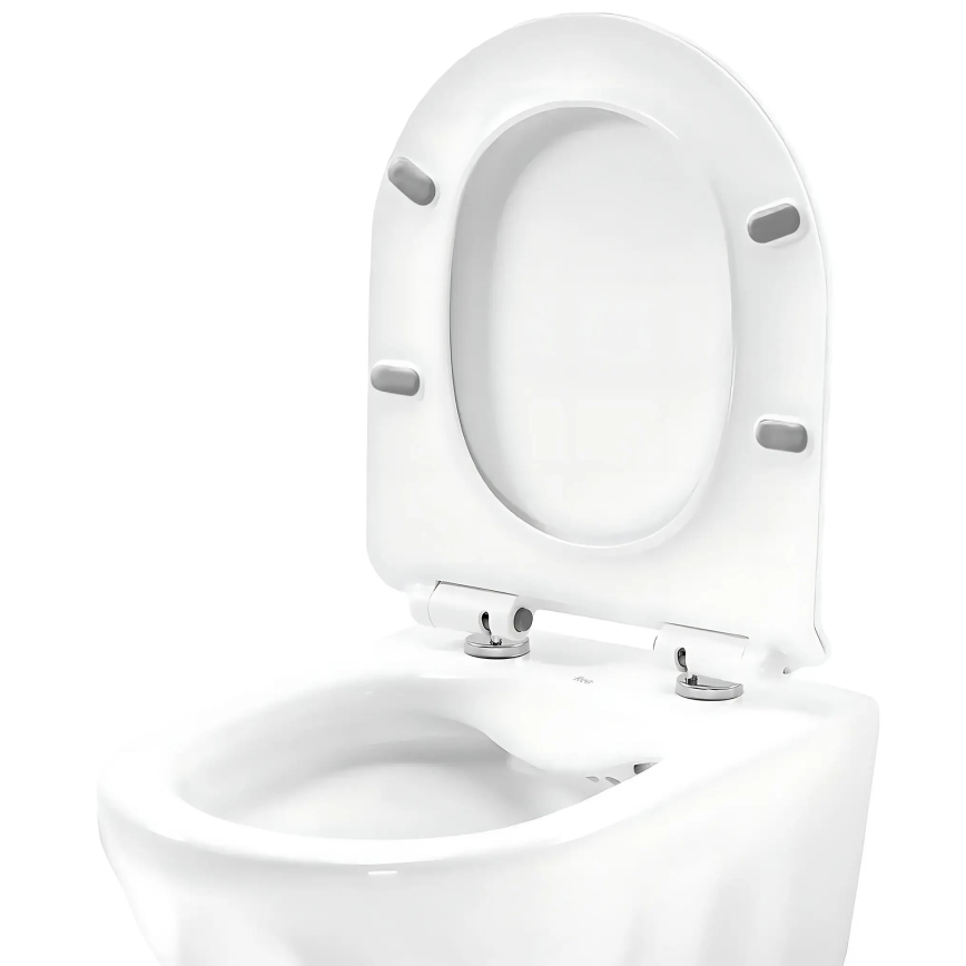 REA-C1652 - Závesné WC s toaletným sedadlom GUSTAVO RIMLESS keramika/biela