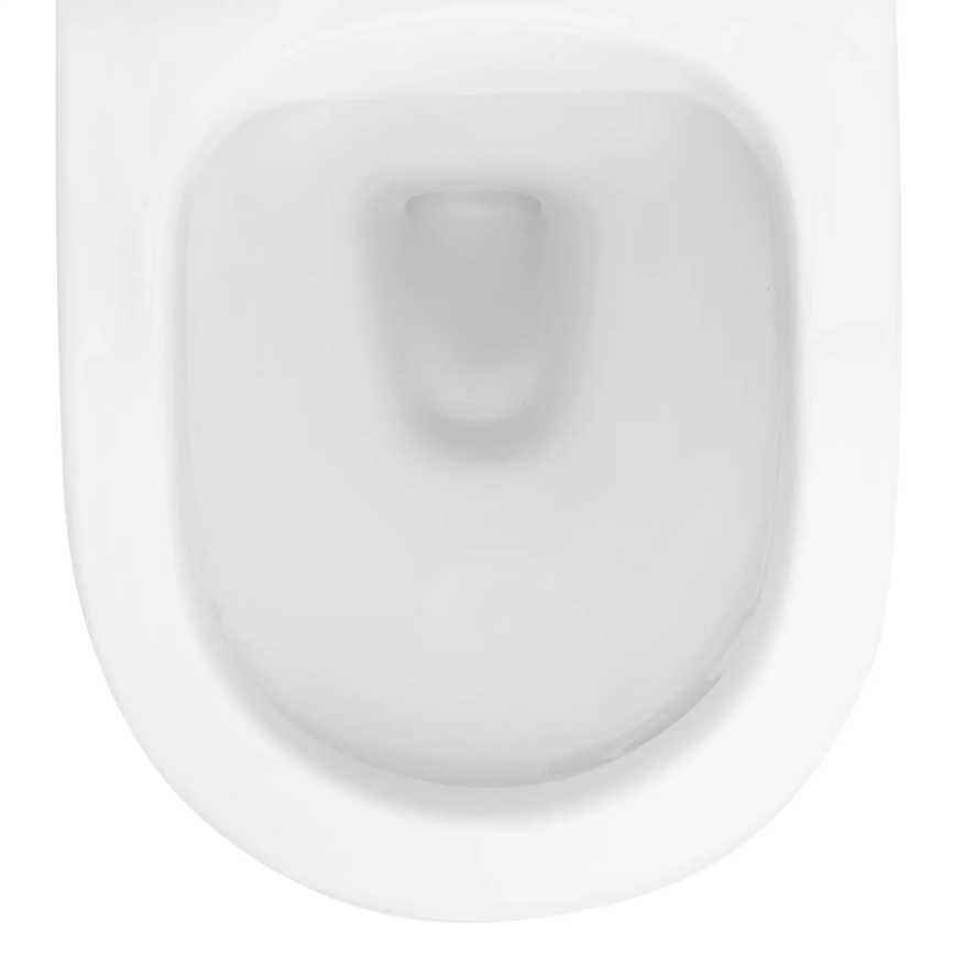 REA-C2760 - Závesné WC s toaletným sedadlom CARLO FLAT MINI RIMLESS keramika/lesklá biela