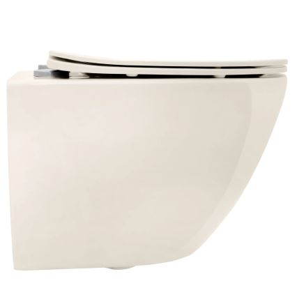 REA-C5500 - Závesné WC so sedátkom CARLO MINI TORNADO RIMLESS, keramika/krémová