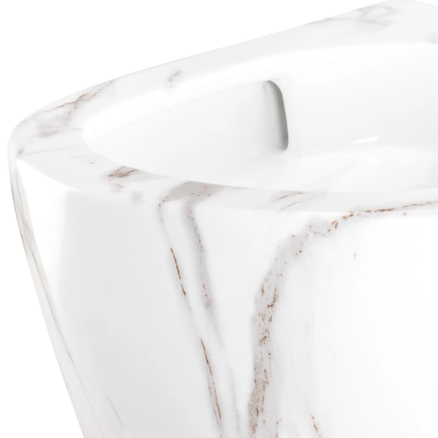 REA-C6390 - Závesné WC s WC sedátkom CARTER TORNADO RIMLESS, keramika/imitácia kameňa