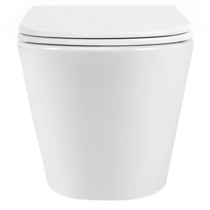 REA-C6800 - Závesné WC s WC sedátkom TITO TORNADO RIMLESS keramika/biela