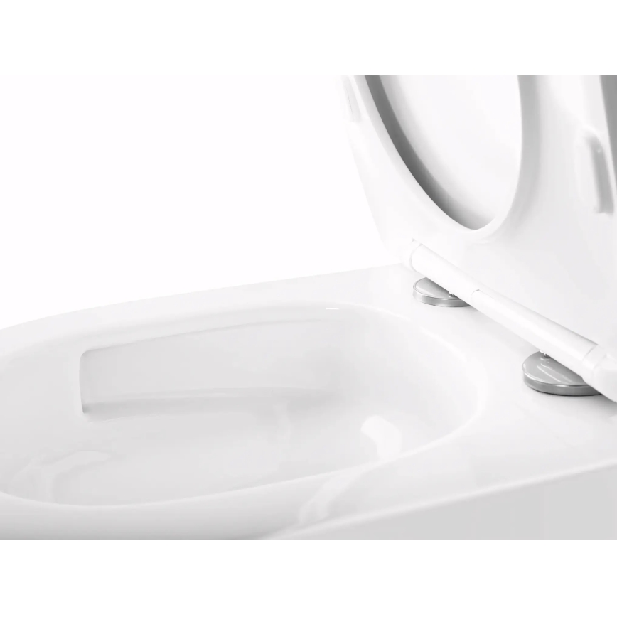 REA-C6800 - Závesné WC s WC sedátkom TITO TORNADO RIMLESS keramika/biela