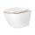 REA-C6806 - Závesné WC s WC sedátkom CARLO MINI TORNADO RIMLESS keramika/biela/zlatá