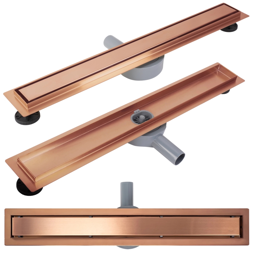 REA-G4801 - Odtokový žľab NEOX PRO 70 cm kartáčovaná meď