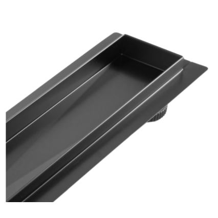 REA-G7803 - Odtokový žľab NEOX PRO 80 cm nerezová oceľ/čierna