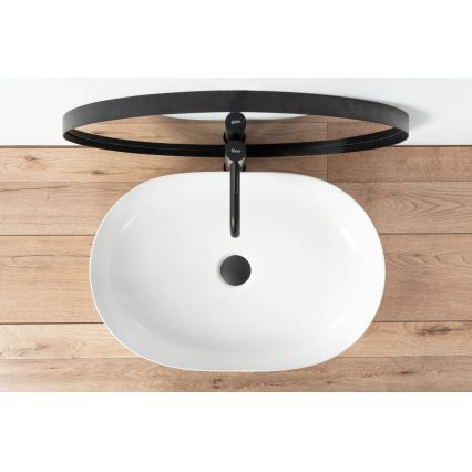 REA-U0024 - Umývadlo na dosku CLEO 41x60,5 cm keramika/lesklá biela