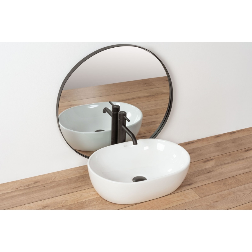 REA-U0416 - Umývadlo na dosku AMELIA 34,5x48 cm keramika/lesklá biela