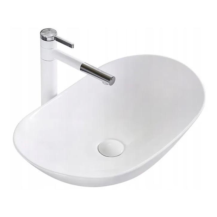 REA-U0441 - Umývadlo na dosku ROYAL 35,5x61,5 cm keramika/lesklé biele