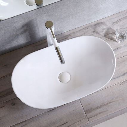 REA-U0441 - Umývadlo na dosku ROYAL 35,5x61,5 cm keramika/lesklé biele