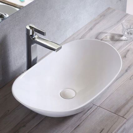 REA-U0441 - Umývadlo na dosku ROYAL 35,5x61,5 cm keramika/lesklé biele