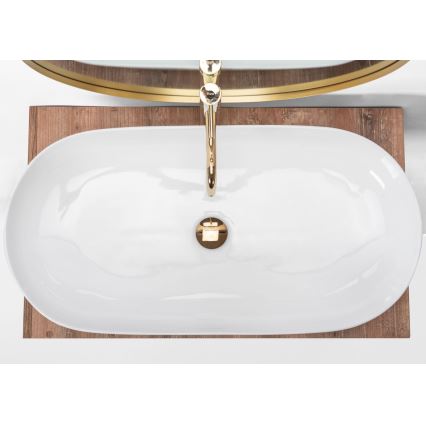 REA-U0563 - Umývadlo na dosku CLEO 41x81 cm keramika/lesklá biela
