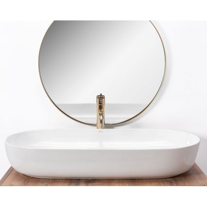 REA-U0563 - Umývadlo na dosku CLEO 41x81 cm keramika/lesklá biela