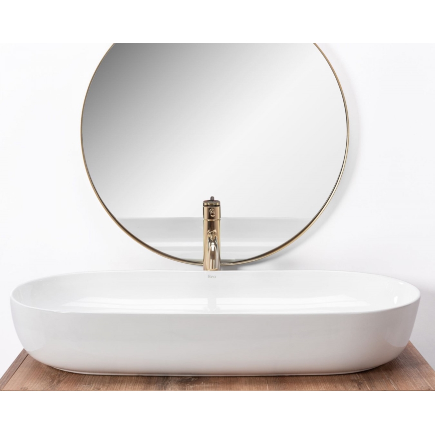 REA-U0563 - Umývadlo na dosku CLEO 41x81 cm keramika/lesklá biela