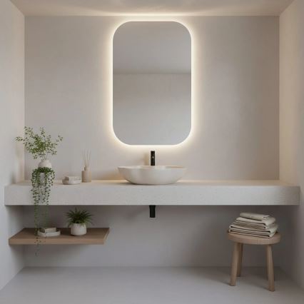 REA-U0617 - Umývadlo na dosku PEARL 38x50,5 cm keramika/béžová/imitácia kameňa