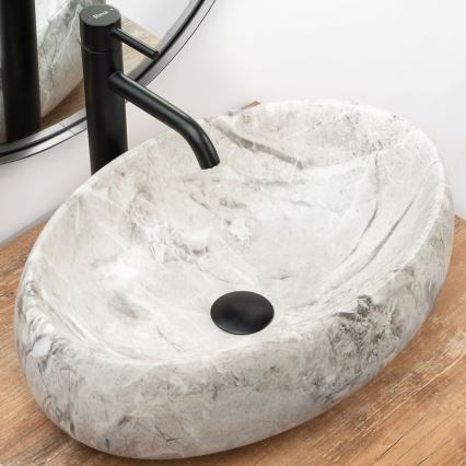 REA-U1020 - Umývadlo na dosku LINDA 34x48,5 cm keramika/imitácia kameňa